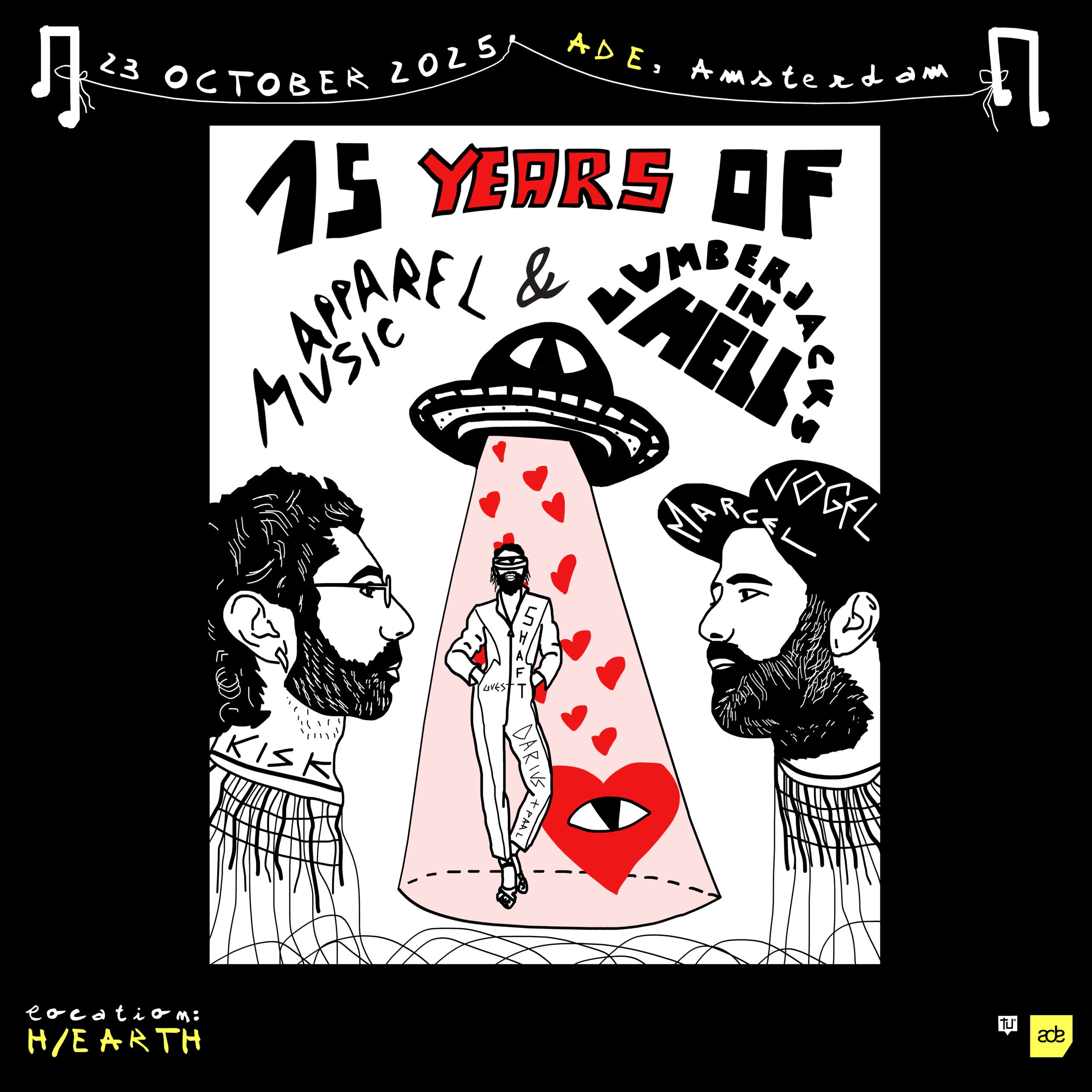 Lumberjacks in Hell + Apparel Music 15 Year Anniversary at H/Earth ADE 2025