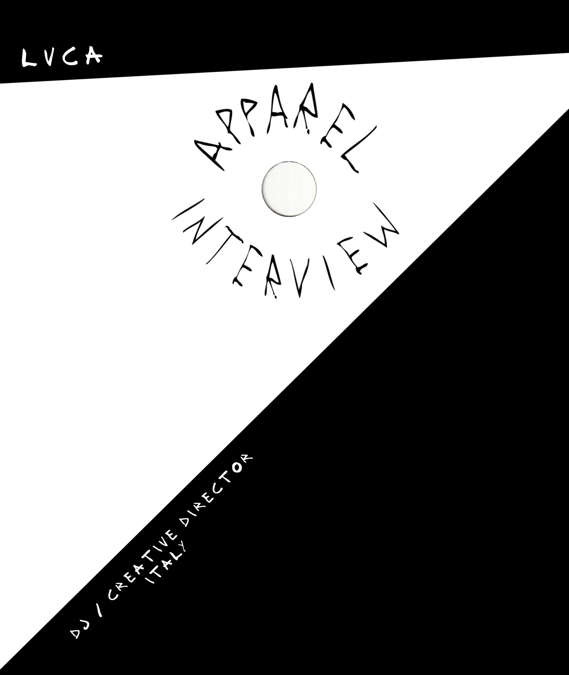 Apparel Interview banner featuring LVCA, DJ and co-founder of Sabotage Milano.